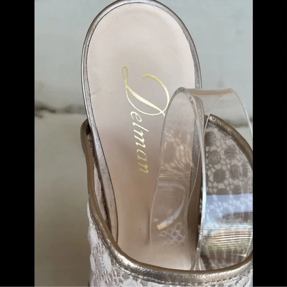 Delman Evitt Embroidered Heel Sandal size 10 - Picture 3 of 10